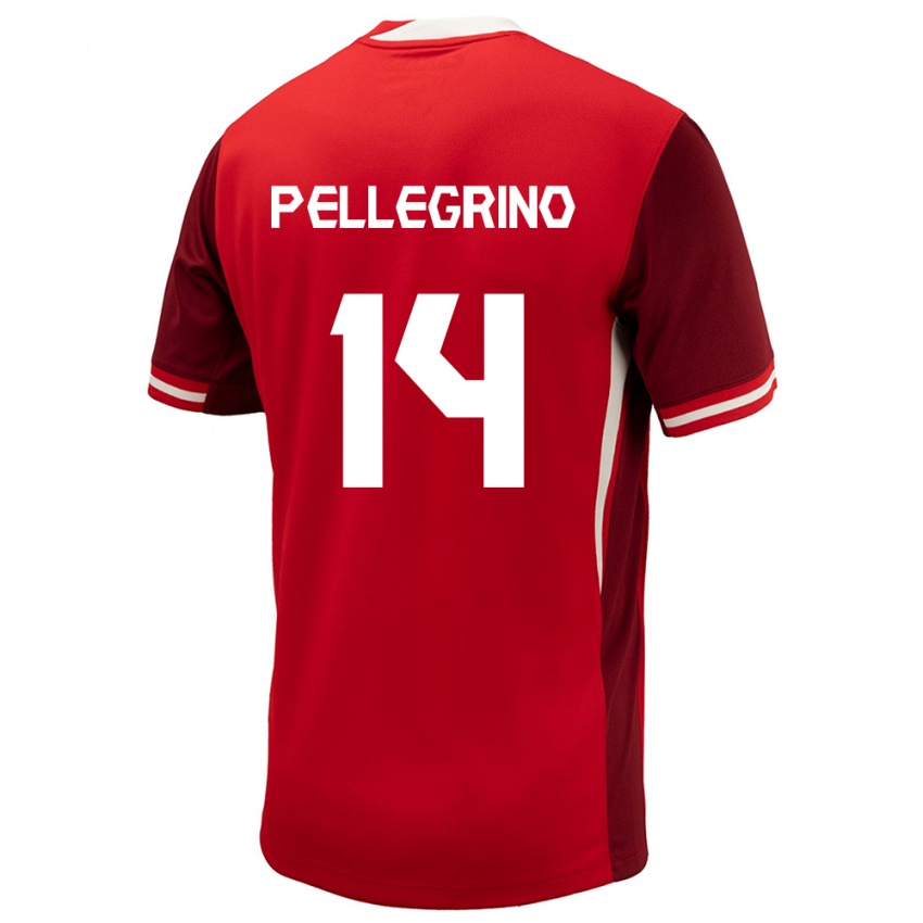 Kinder Kanada Gabriel Pellegrino #14 Rot Heimtrikot Trikot 24-26 T-Shirt Österreich