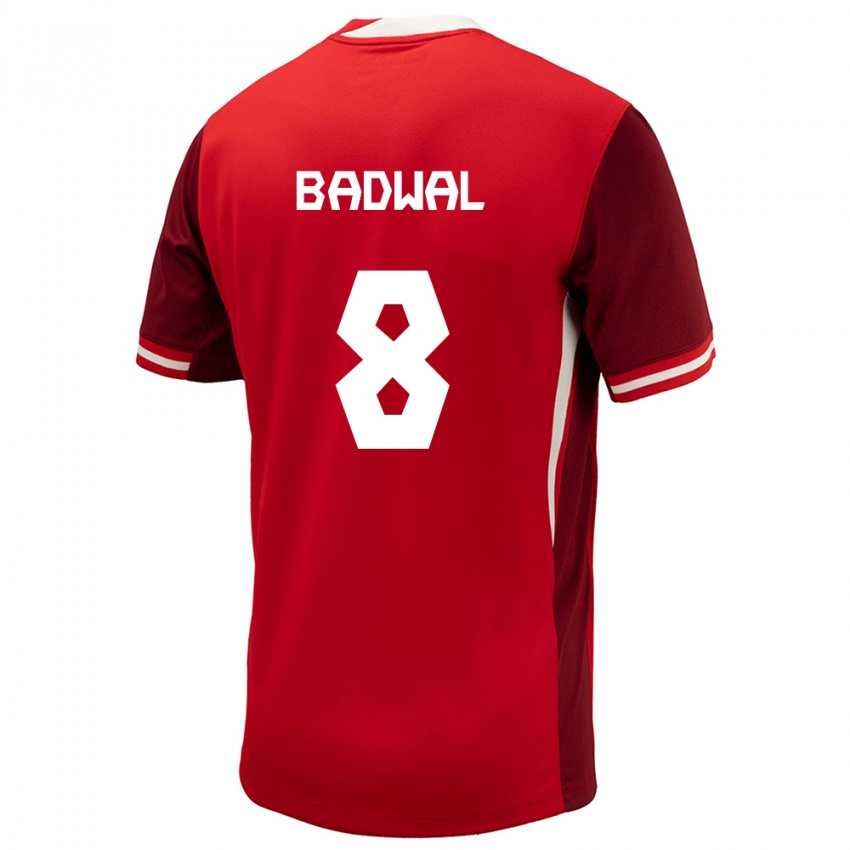 Kinder Kanada Jeevan Badwal #8 Rot Heimtrikot Trikot 24-26 T-Shirt Österreich