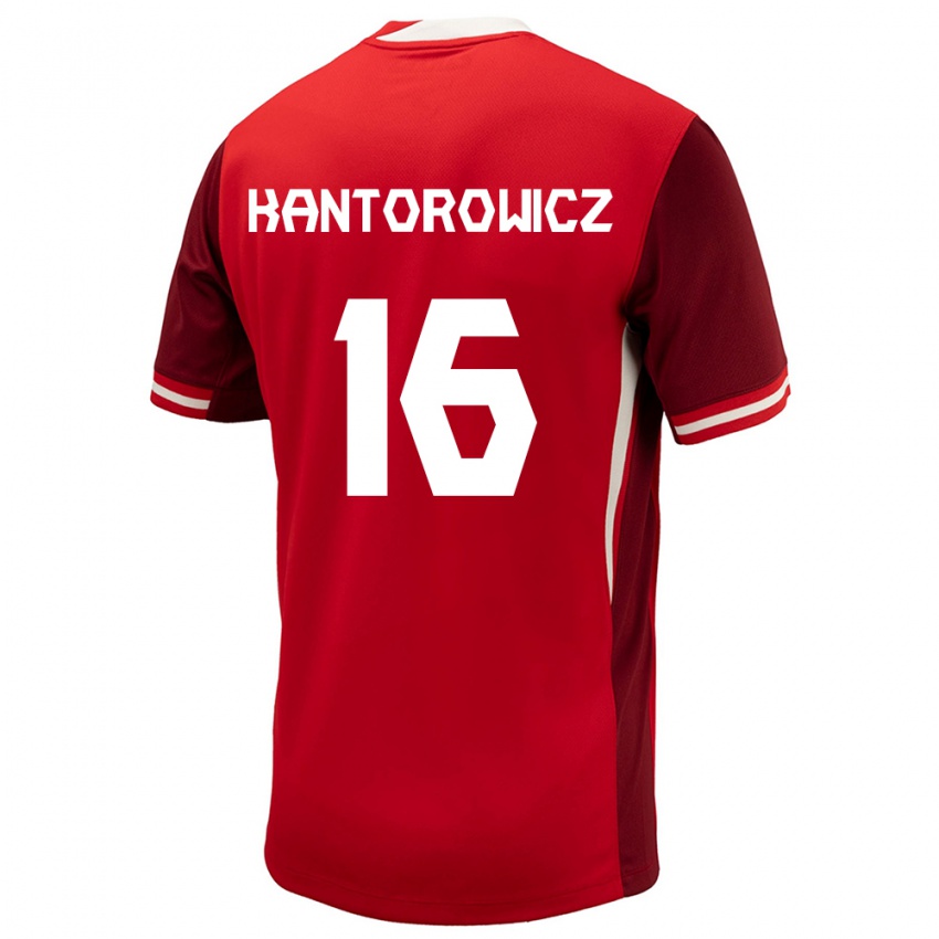 Kinder Kanada Dominic Kantorowicz #16 Rot Heimtrikot Trikot 24-26 T-Shirt Österreich