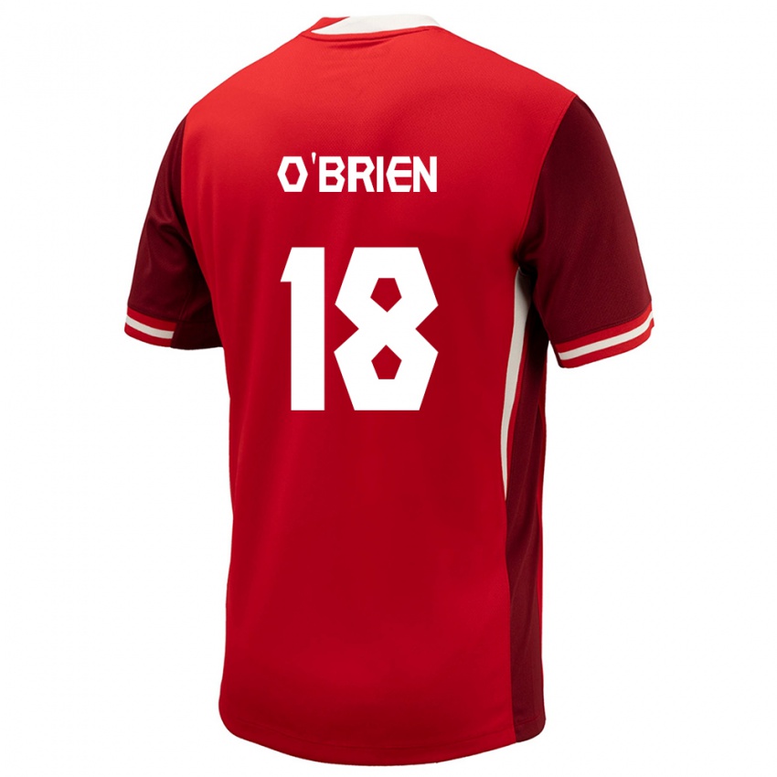 Kinder Kanada Alexander O'brien #18 Rot Heimtrikot Trikot 24-26 T-Shirt Österreich