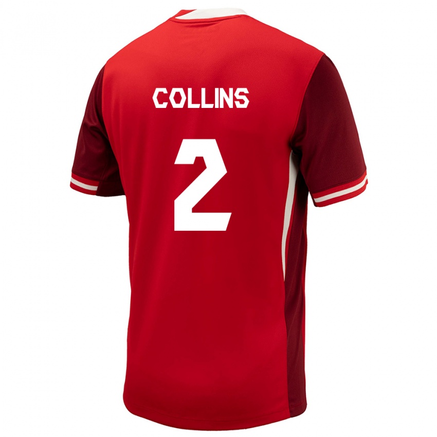 Kinder Kanada Sydney Collins #2 Rot Heimtrikot Trikot 24-26 T-Shirt Österreich