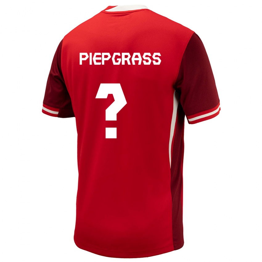 Kinder Kanada Max Piepgrass #0 Rot Heimtrikot Trikot 24-26 T-Shirt Österreich