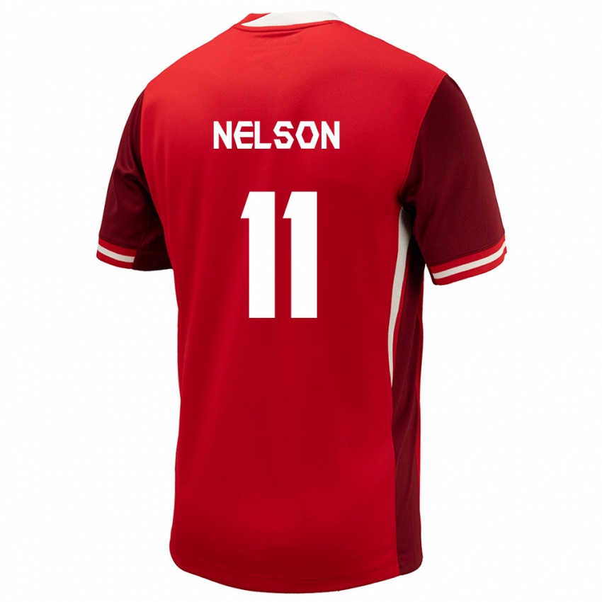 Kinder Kanada Jayden Nelson #11 Rot Heimtrikot Trikot 24-26 T-Shirt Österreich