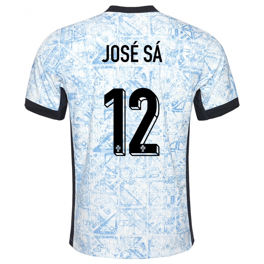 Kinder Portugal Jose Sa #12 Cremeblau Auswärtstrikot Trikot 24-26 T-Shirt Österreich