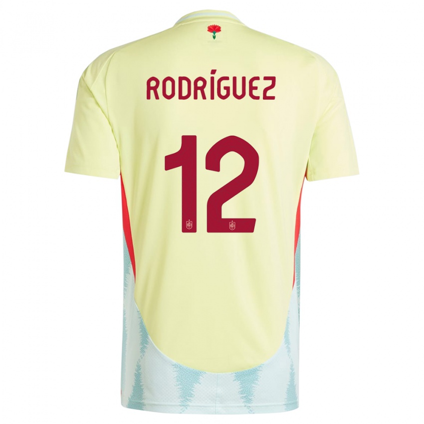 Kinder Spanien Lucia Rodriguez #12 Gelb Auswärtstrikot Trikot 24-26 T-Shirt Österreich