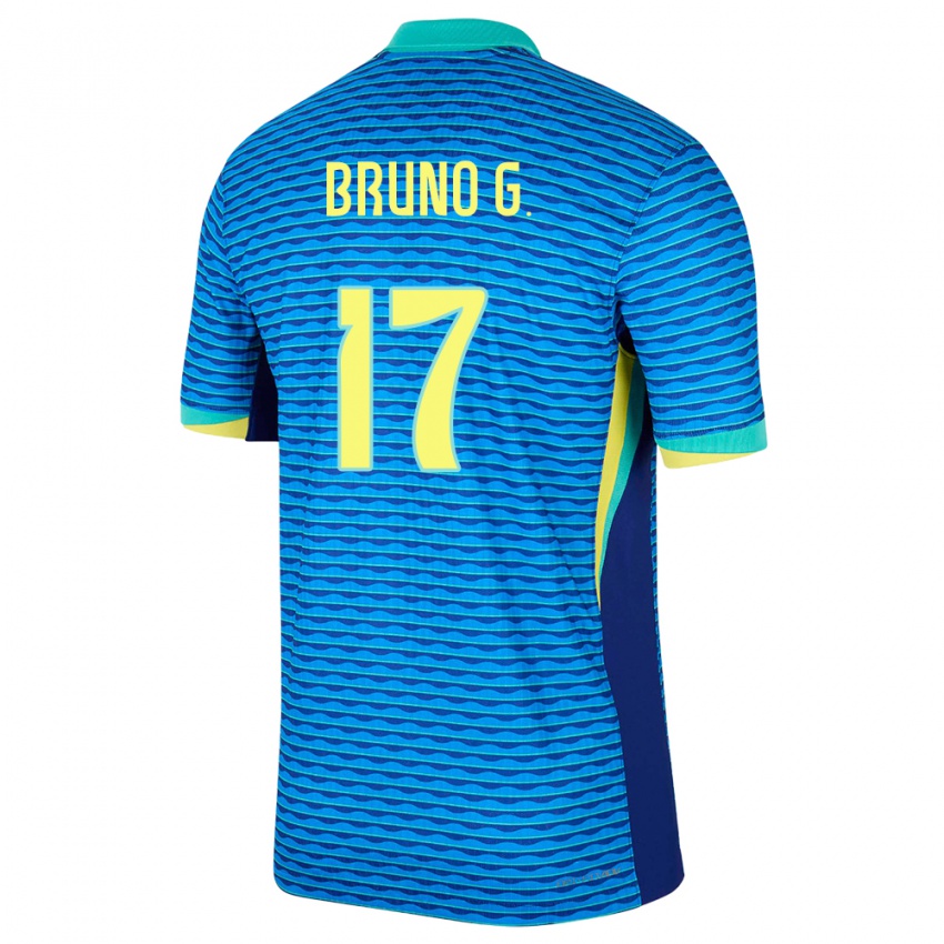 Kinder Brasilien Bruno Guimaraes #17 Blau Auswärtstrikot Trikot 24-26 T-Shirt Österreich