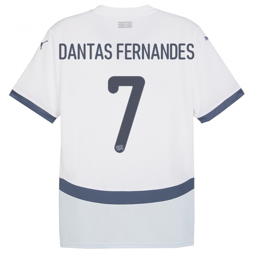 Kinder Schweiz Ronaldo Dantas Fernandes #7 Weiß Auswärtstrikot Trikot 24-26 T-Shirt Österreich