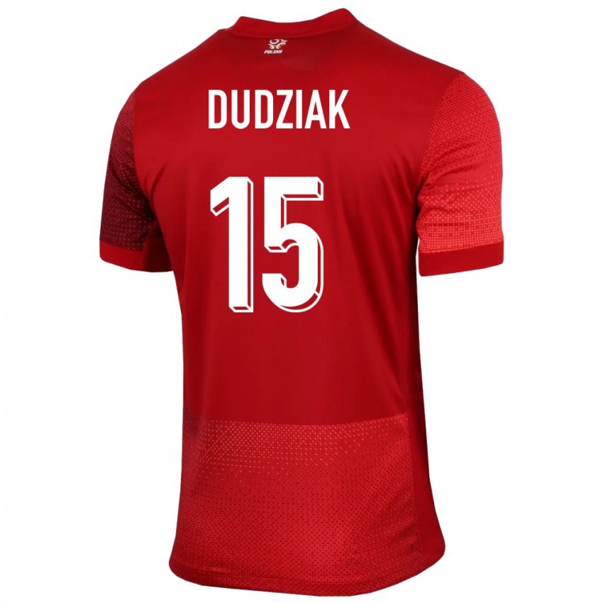 Kinder Polen Aleksandra Dudziak #15 Rot Auswärtstrikot Trikot 24-26 T-Shirt Österreich