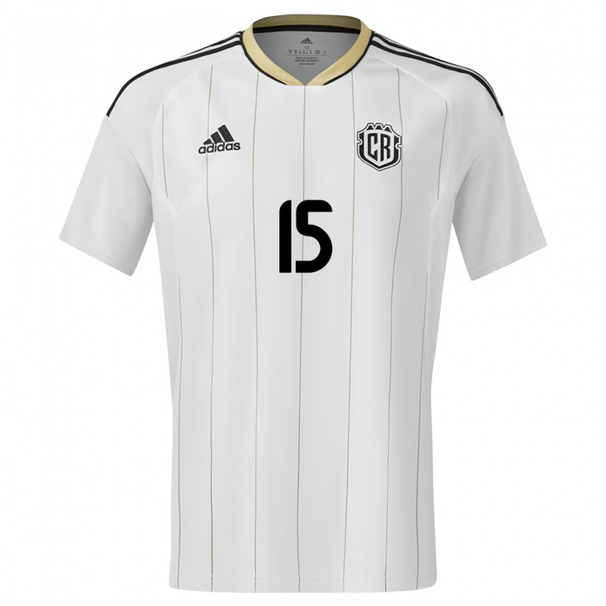 Kinder Costa Rica Francisco Calvo #15 Weiß Auswärtstrikot Trikot 24-26 T-Shirt Österreich