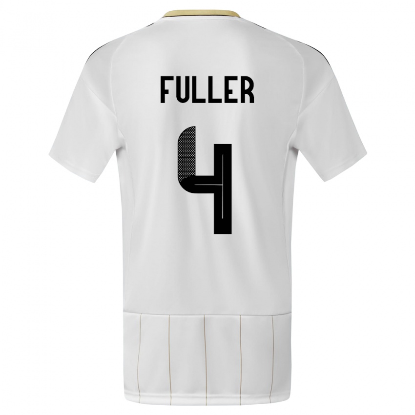 Kinder Costa Rica Keysher Fuller #4 Weiß Auswärtstrikot Trikot 24-26 T-Shirt Österreich