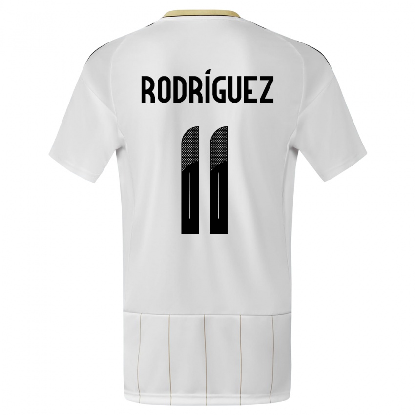 Kinder Costa Rica Raquel Rodriguez #11 Weiß Auswärtstrikot Trikot 24-26 T-Shirt Österreich