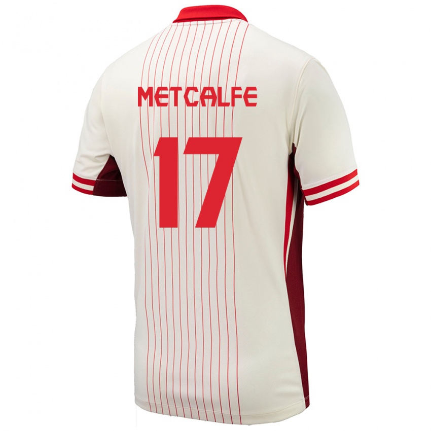 Kinder Kanada Patrick Metcalfe #17 Weiß Auswärtstrikot Trikot 24-26 T-Shirt Österreich