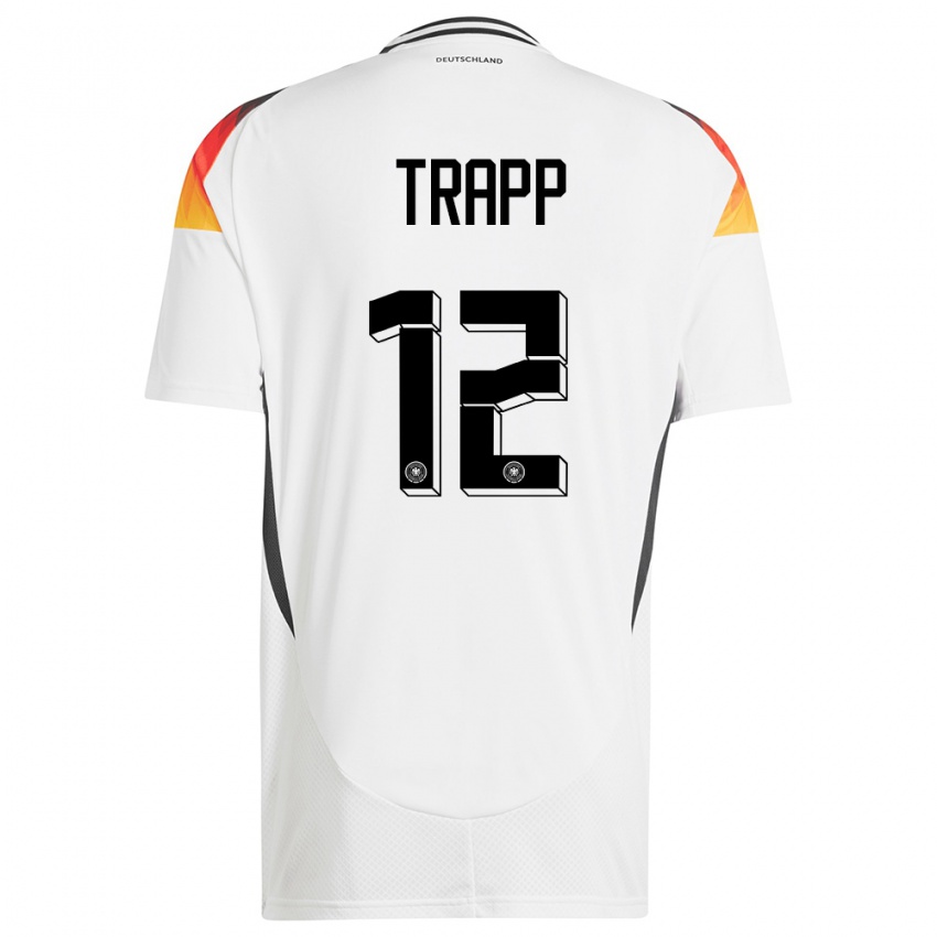 Herren Deutschland Kevin Trapp #12 Weiß Heimtrikot Trikot 24-26 T-Shirt Österreich