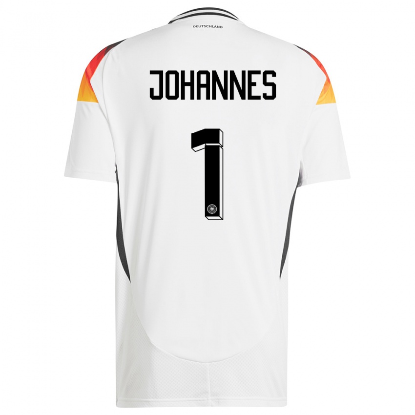 Herren Deutschland Stina Johannes #1 Weiß Heimtrikot Trikot 24-26 T-Shirt Österreich