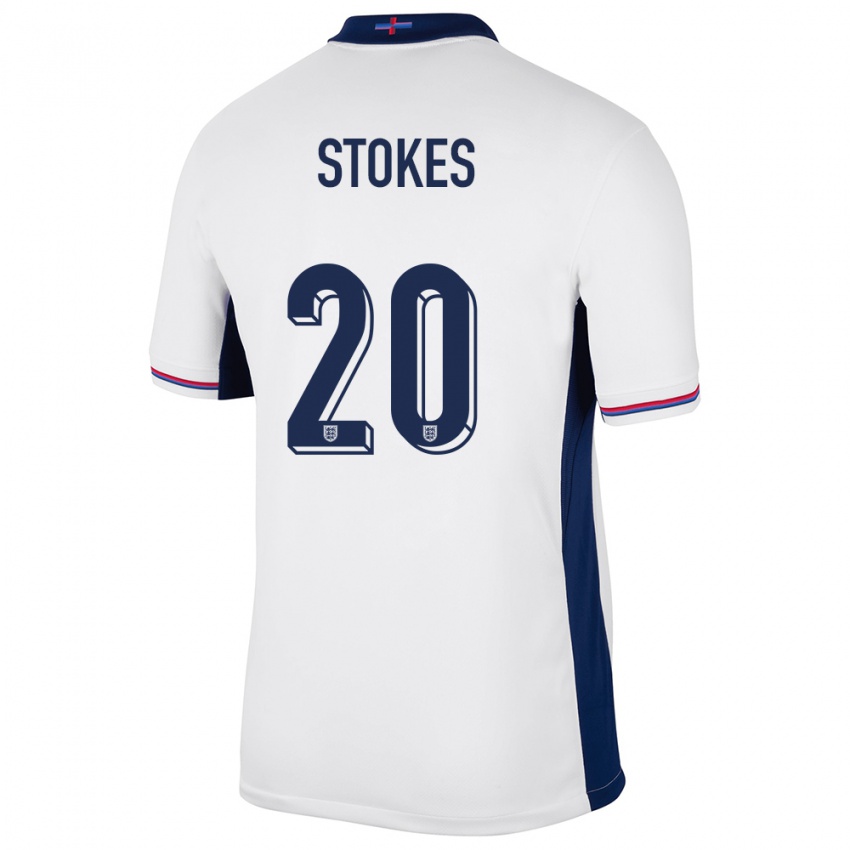 Herren England Demi Stokes #20 Weiß Heimtrikot Trikot 24-26 T-Shirt Österreich
