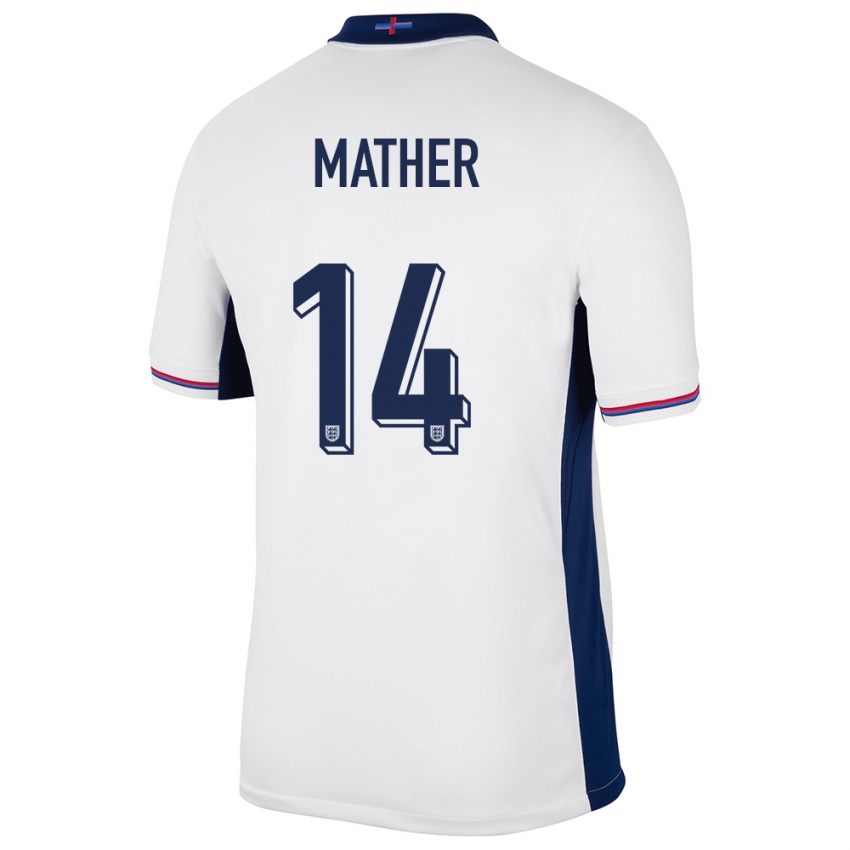 Herren England Sam Mather #14 Weiß Heimtrikot Trikot 24-26 T-Shirt Österreich