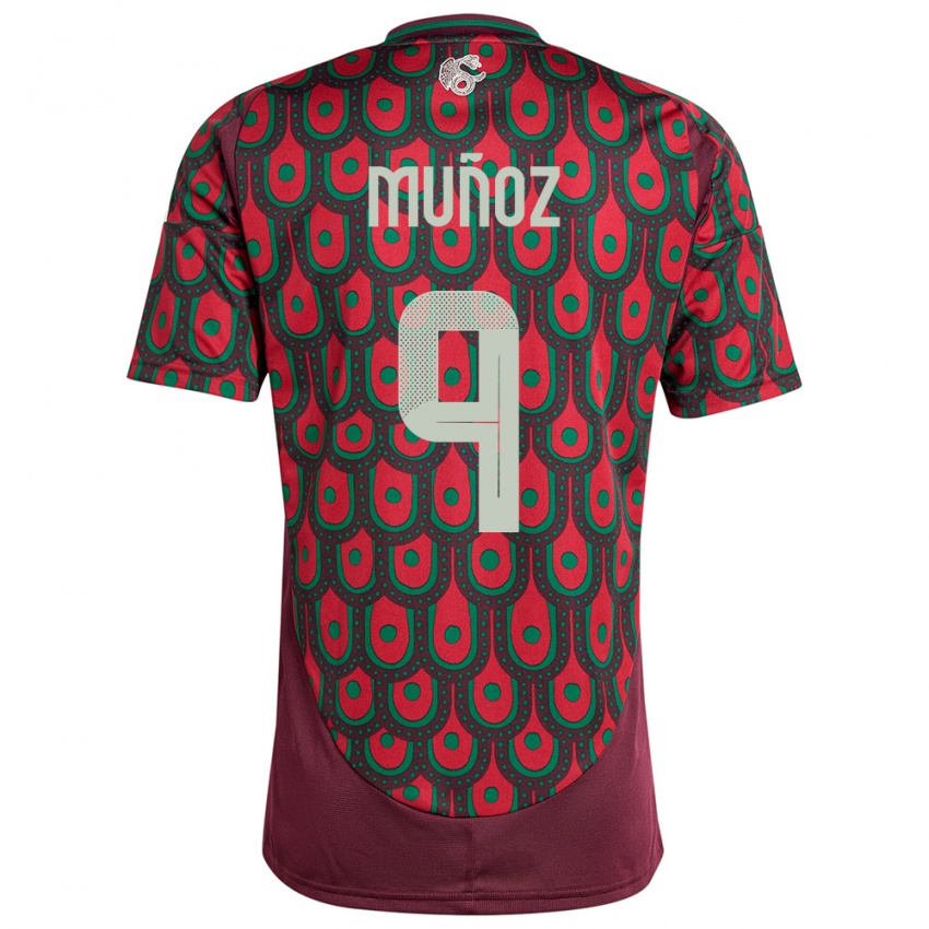 Herren Mexiko Santiago Munoz #9 Kastanienbraun Heimtrikot Trikot 24-26 T-Shirt Österreich
