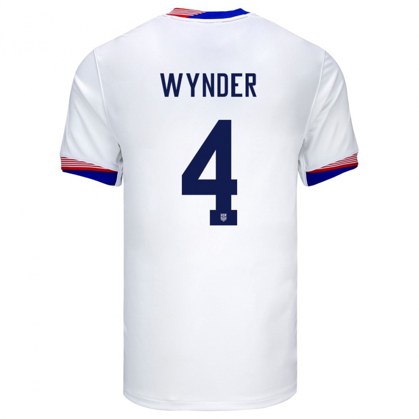 Herren Vereinigte Staaten Joshua Wynder #4 Weiß Heimtrikot Trikot 24-26 T-Shirt Österreich