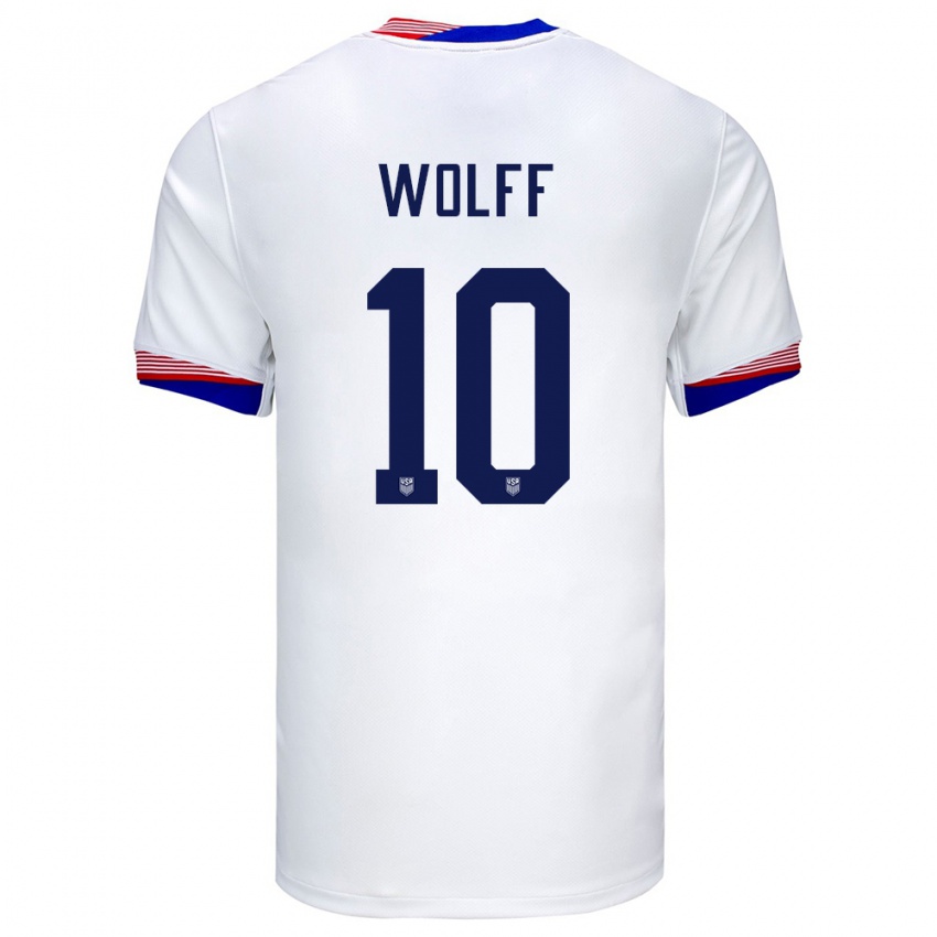 Herren Vereinigte Staaten Owen Wolff #10 Weiß Heimtrikot Trikot 24-26 T-Shirt Österreich