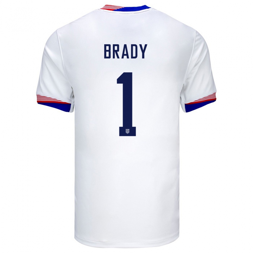 Herren Vereinigte Staaten Chris Brady #1 Weiß Heimtrikot Trikot 24-26 T-Shirt Österreich