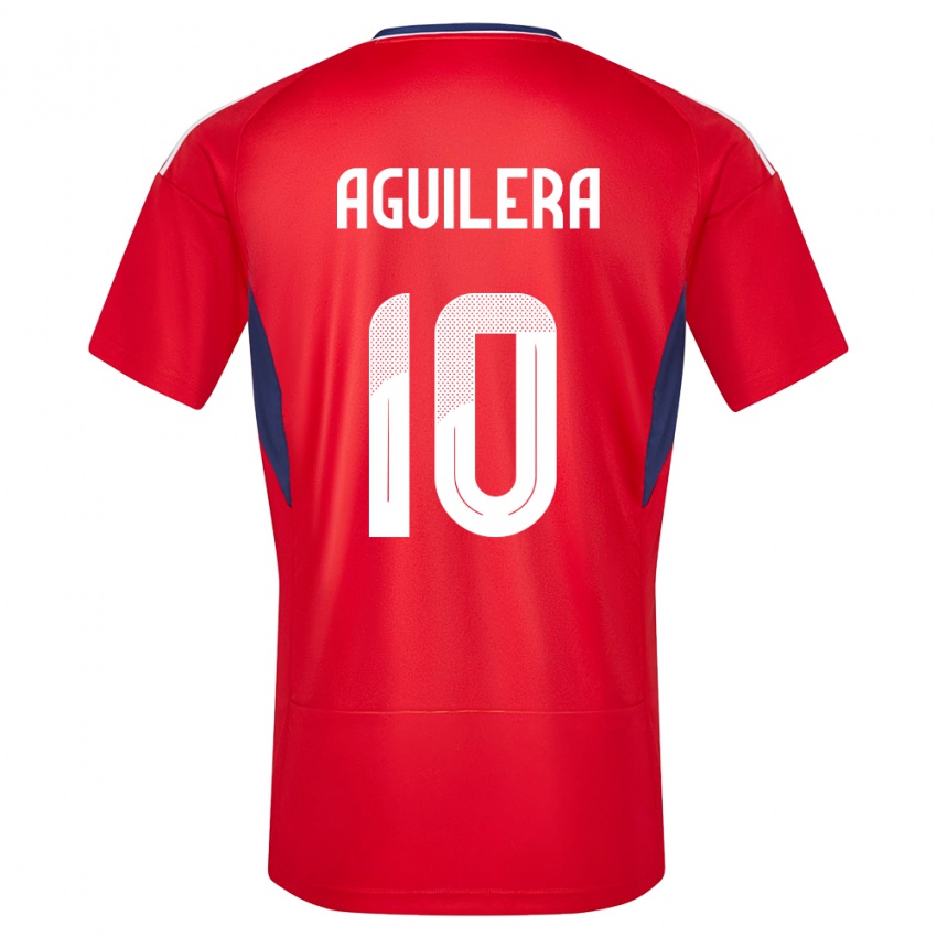 Herren Costa Rica Brandon Aguilera #10 Rot Heimtrikot Trikot 24-26 T-Shirt Österreich