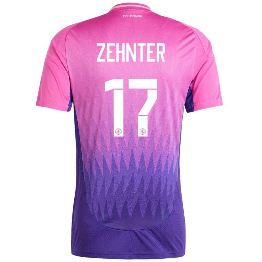 Herren Deutschland Aaron Zehnter #17 Pink Lila Auswärtstrikot Trikot 24-26 T-Shirt Österreich