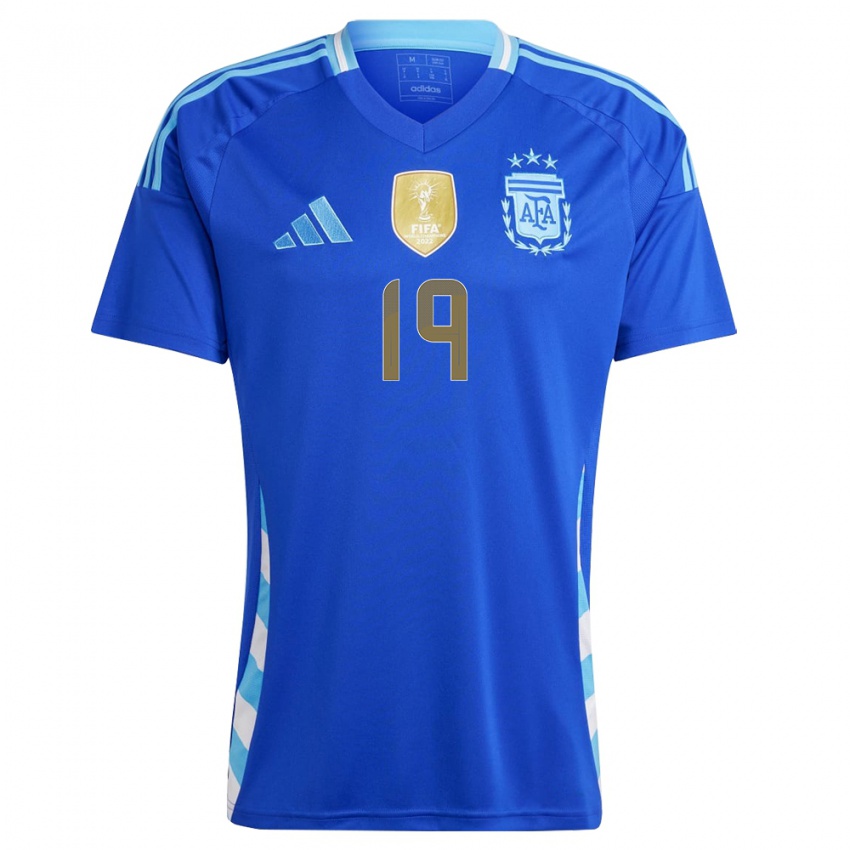 Herren Argentinien Francisco Ortega #19 Blau Auswärtstrikot Trikot 24-26 T-Shirt Österreich