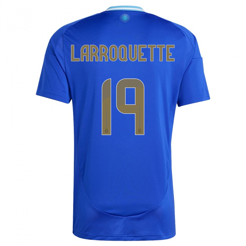 Herren Argentinien Mariana Larroquette #19 Blau Auswärtstrikot Trikot 24-26 T-Shirt Österreich