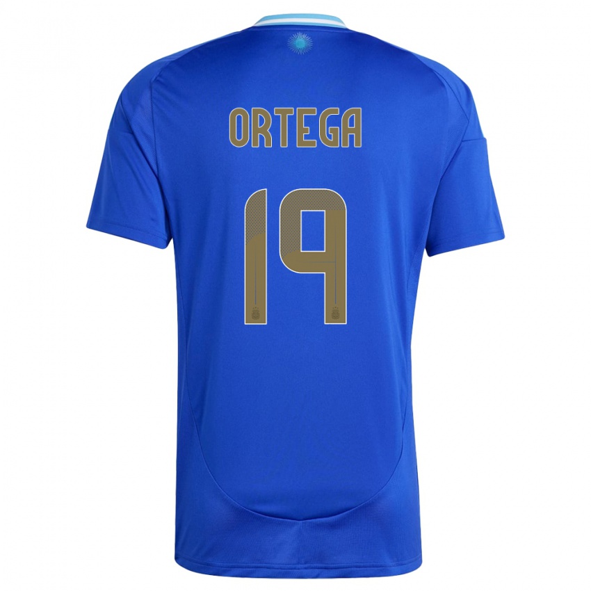 Herren Argentinien Francisco Ortega #19 Blau Auswärtstrikot Trikot 24-26 T-Shirt Österreich