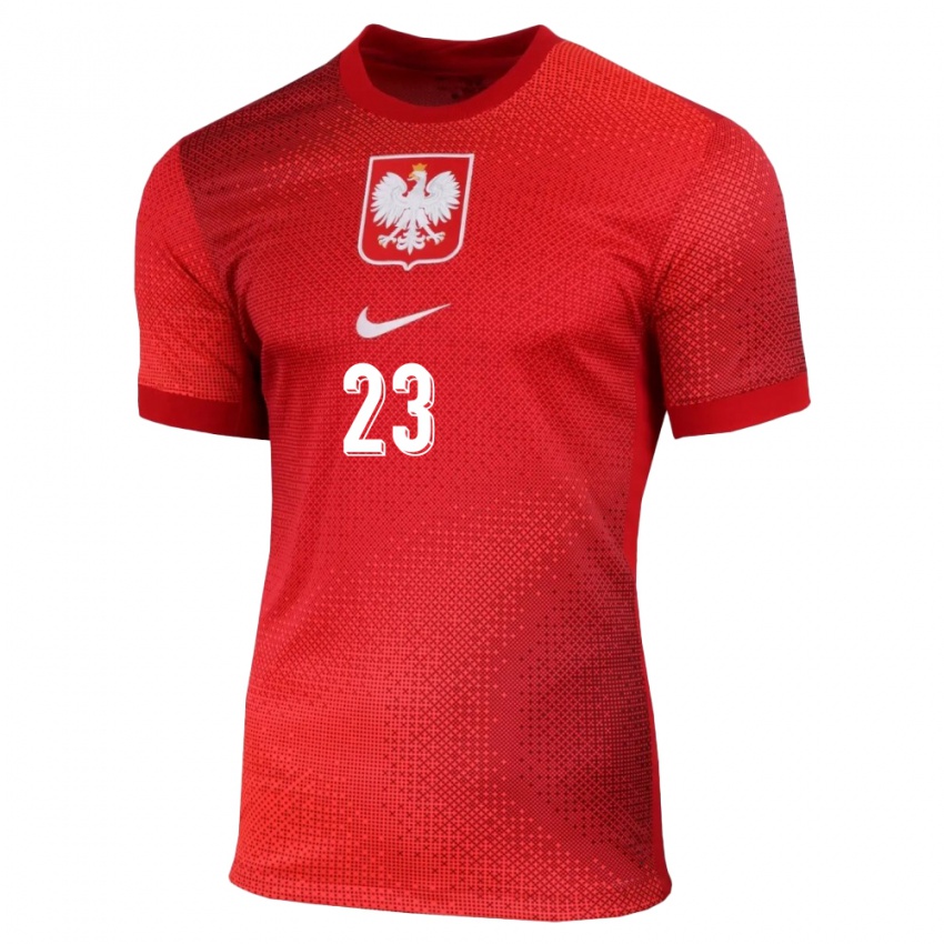 Herren Polen Adriana Achcinska #23 Rot Auswärtstrikot Trikot 24-26 T-Shirt Österreich
