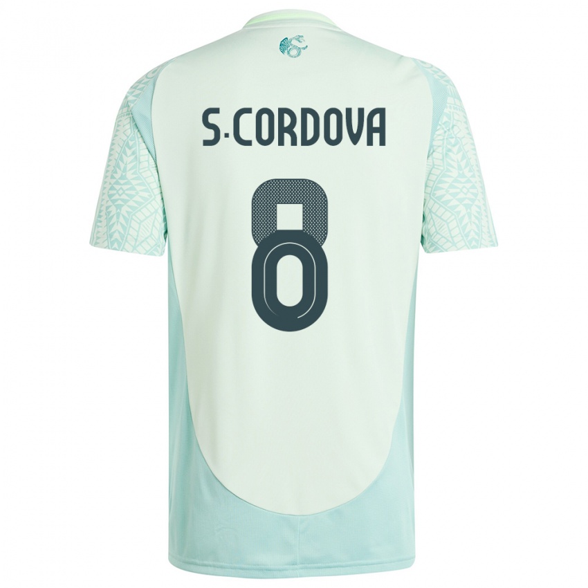 Herren Mexiko Sebastian Cordova #8 Leinengrün Auswärtstrikot Trikot 24-26 T-Shirt Österreich