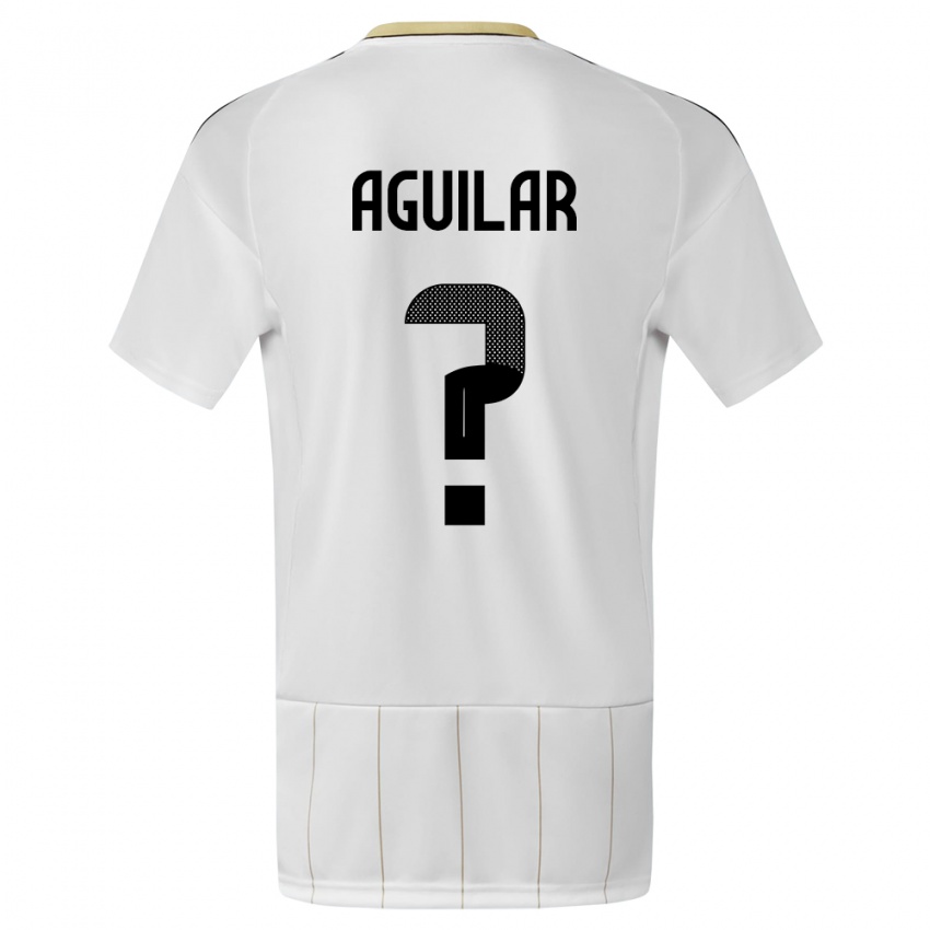 Herren Costa Rica Deylan Aguilar #0 Weiß Auswärtstrikot Trikot 24-26 T-Shirt Österreich
