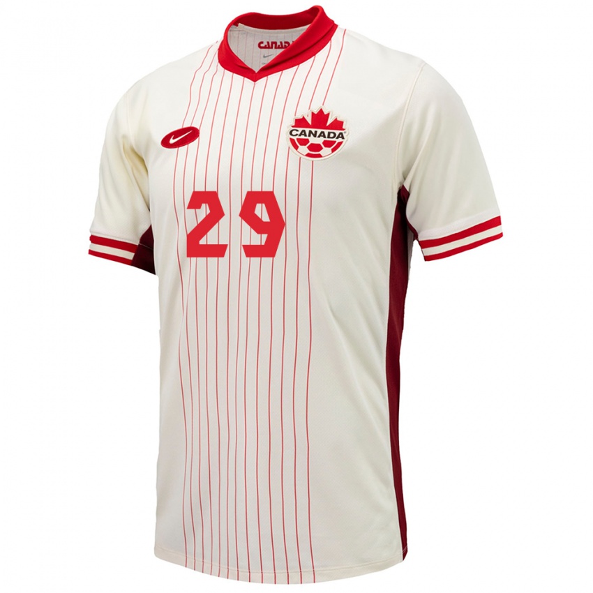 Herren Kanada Clarissa Larisey #29 Weiß Auswärtstrikot Trikot 24-26 T-Shirt Österreich