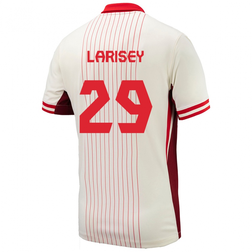 Herren Kanada Clarissa Larisey #29 Weiß Auswärtstrikot Trikot 24-26 T-Shirt Österreich
