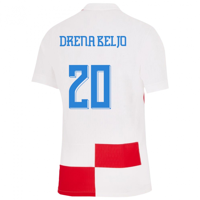 Damen Kroatien Dion Drena Beljo #20 Weiß Rot Heimtrikot Trikot 24-26 T-Shirt Österreich