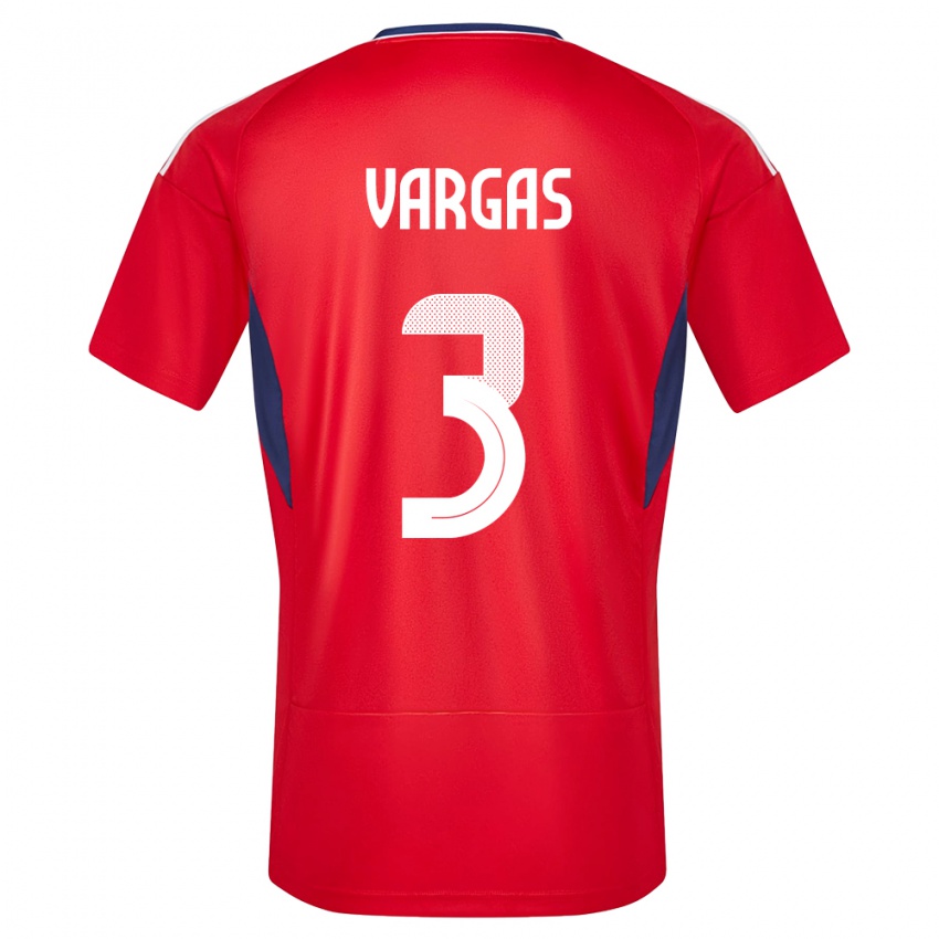Damen Costa Rica Juan Pablo Vargas #3 Rot Heimtrikot Trikot 24-26 T-Shirt Österreich