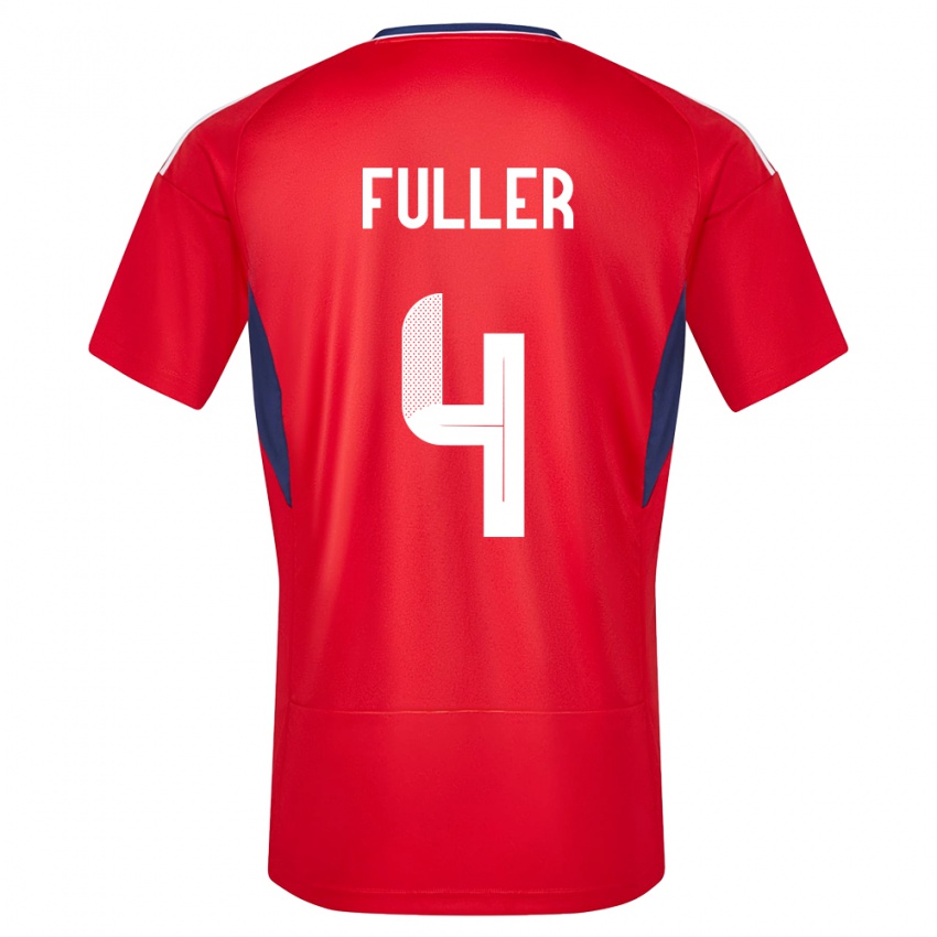 Damen Costa Rica Keysher Fuller #4 Rot Heimtrikot Trikot 24-26 T-Shirt Österreich