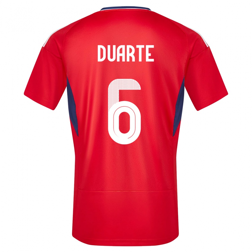 Damen Costa Rica Oscar Duarte #6 Rot Heimtrikot Trikot 24-26 T-Shirt Österreich