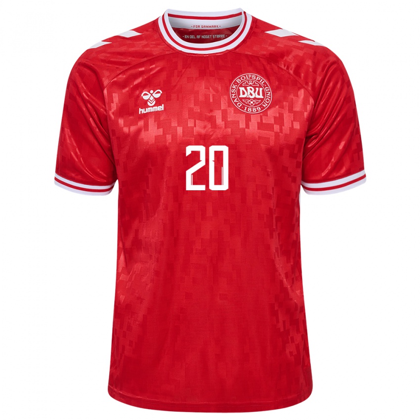 Damen Dänemark Caroline Moller #20 Rot Heimtrikot Trikot 24-26 T-Shirt Österreich