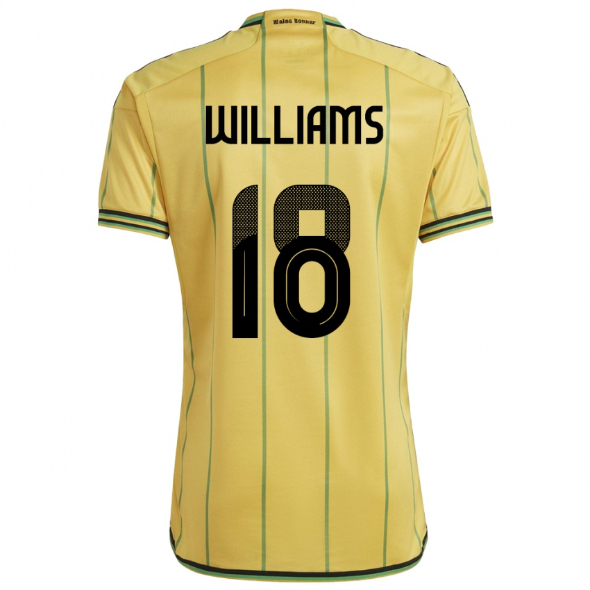 Damen Jamaika Romario Williams #18 Gelb Heimtrikot Trikot 24-26 T-Shirt Österreich