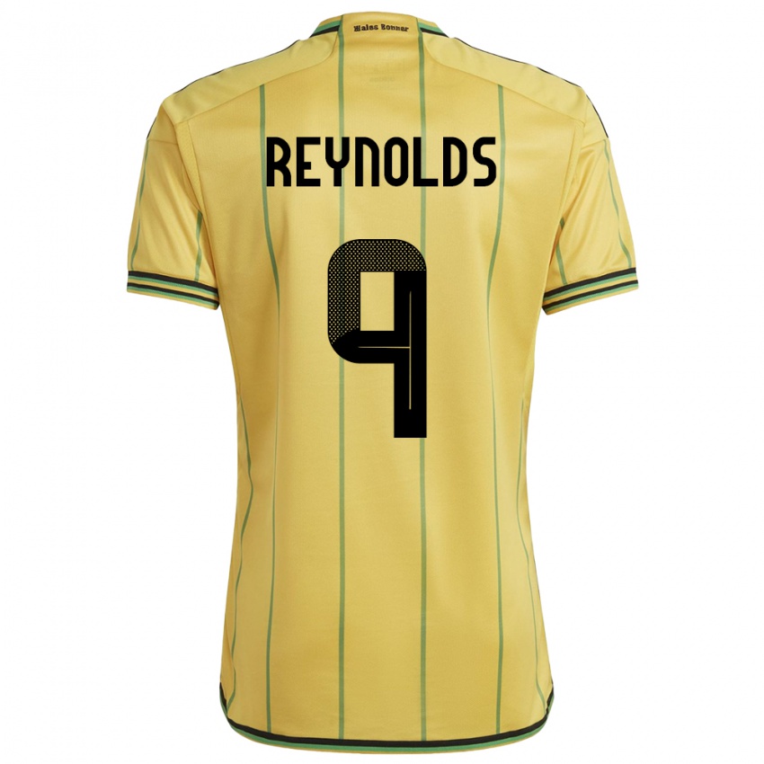 Damen Jamaika Fabian Reynolds #9 Gelb Heimtrikot Trikot 24-26 T-Shirt Österreich