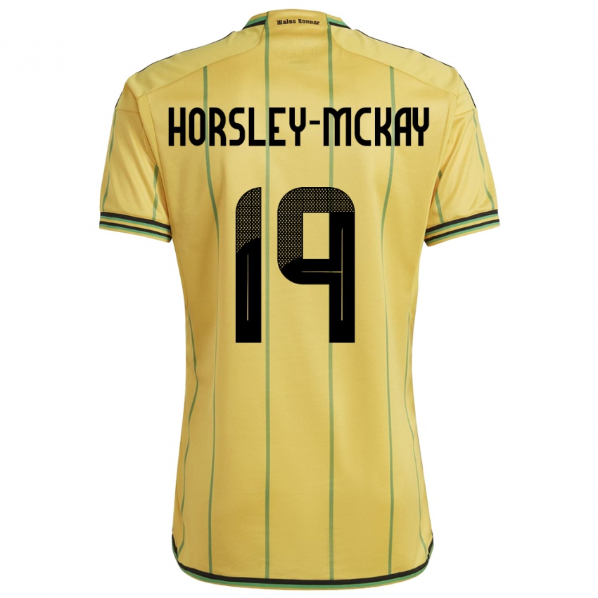Damen Jamaika Kyron Horsley-Mckay #19 Gelb Heimtrikot Trikot 24-26 T-Shirt Österreich