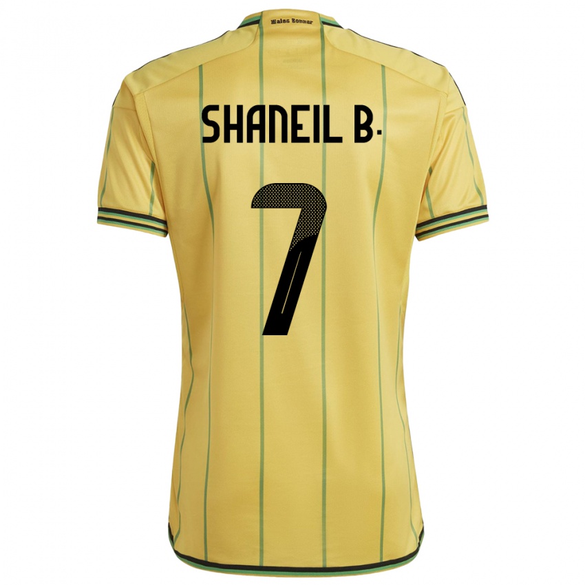 Damen Jamaika Shaneil Buckley #7 Gelb Heimtrikot Trikot 24-26 T-Shirt Österreich