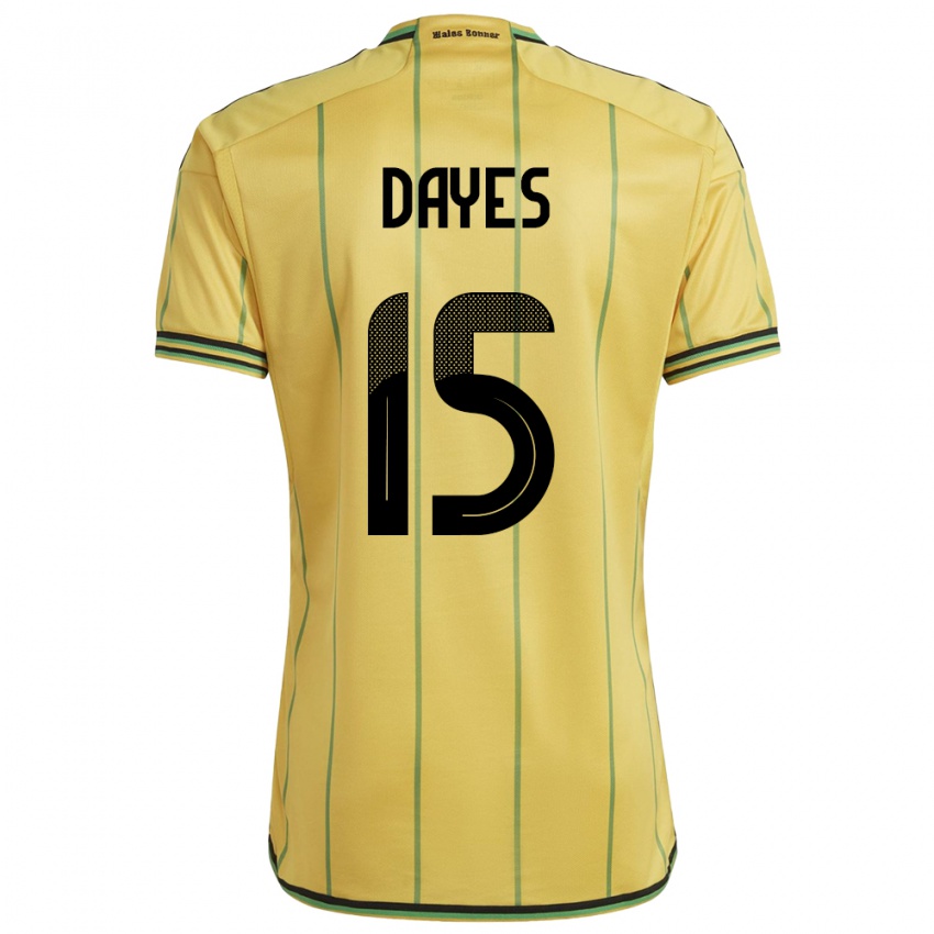 Damen Jamaika Mikayla Dayes #15 Gelb Heimtrikot Trikot 24-26 T-Shirt Österreich