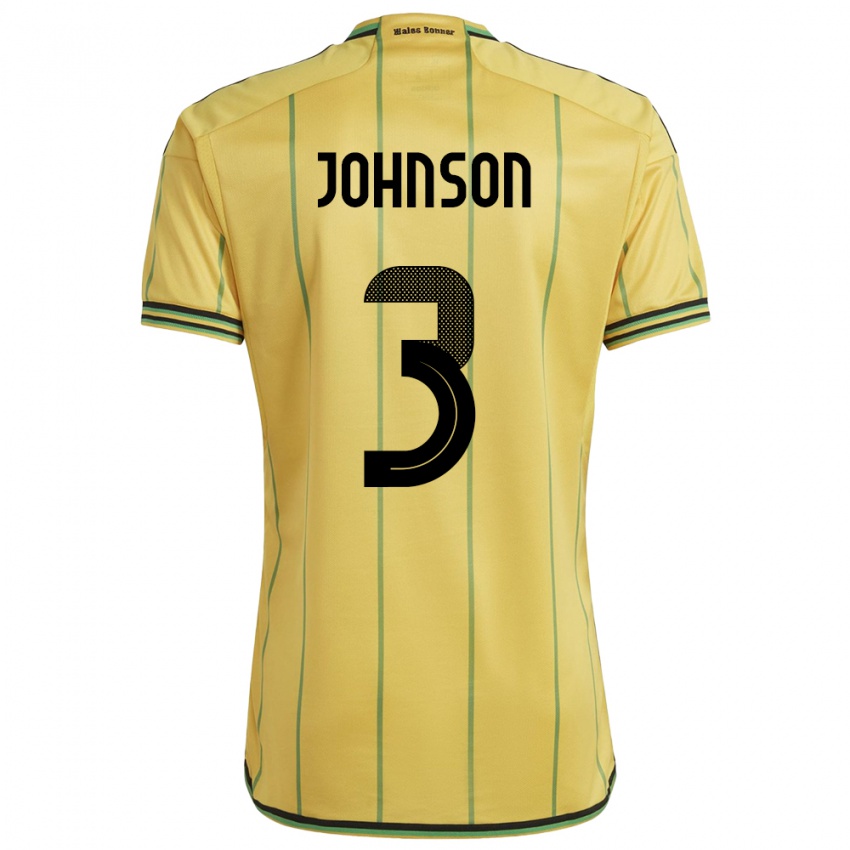Damen Jamaika Melissa Johnson #3 Gelb Heimtrikot Trikot 24-26 T-Shirt Österreich