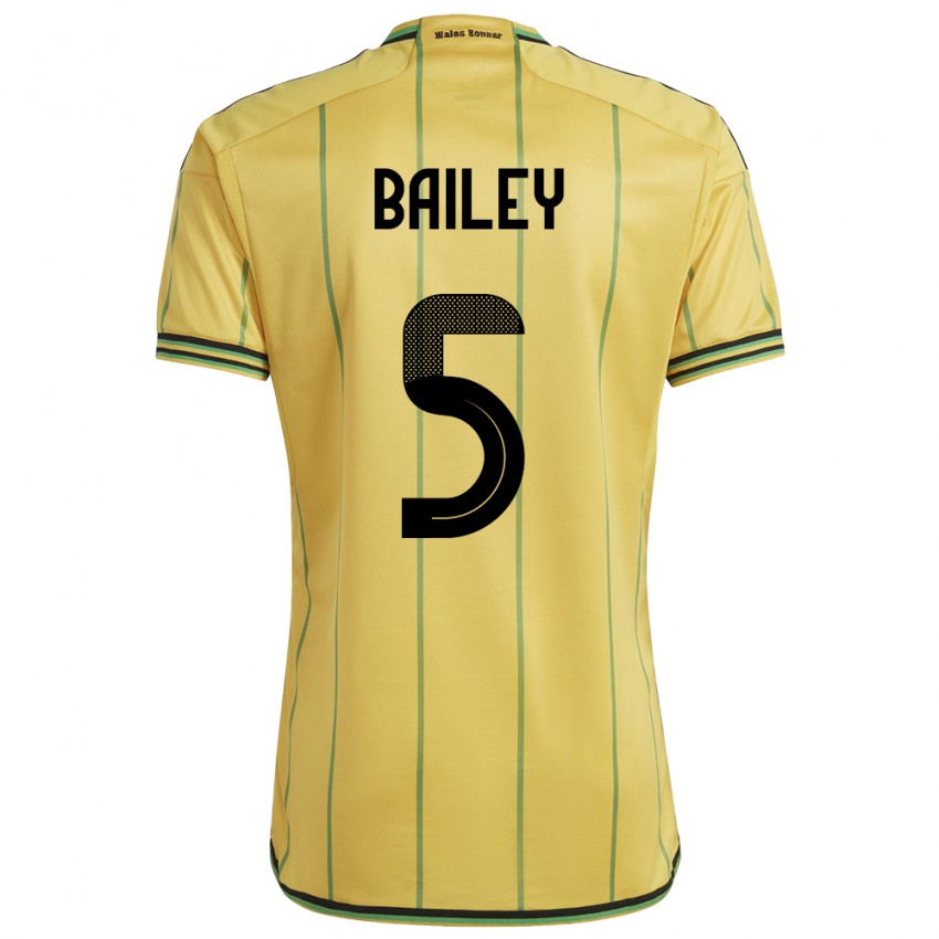 Damen Jamaika Jade Bailey #5 Gelb Heimtrikot Trikot 24-26 T-Shirt Österreich