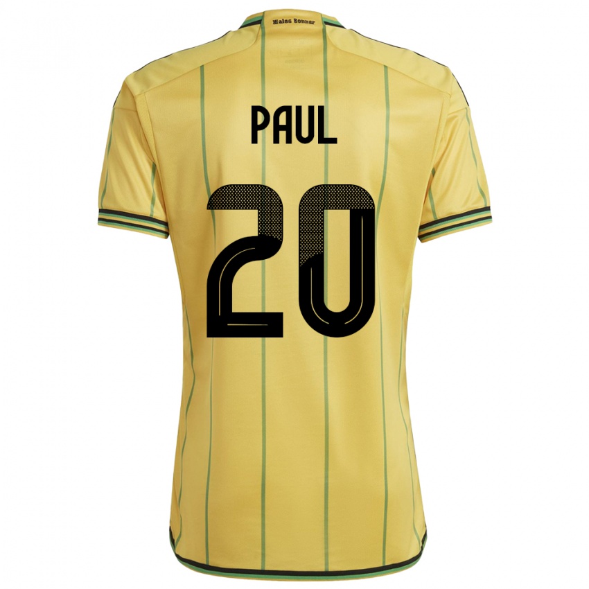 Damen Jamaika Lachante Paul #20 Gelb Heimtrikot Trikot 24-26 T-Shirt Österreich