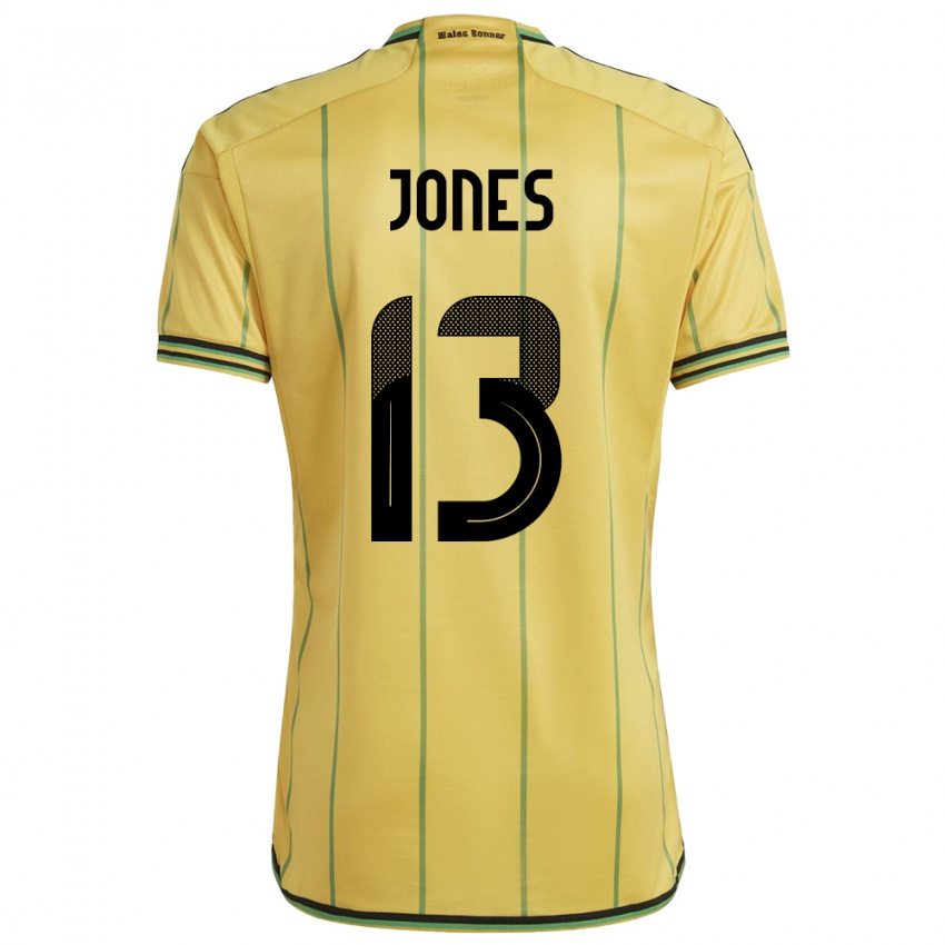 Damen Jamaika Javanae Jones #13 Gelb Heimtrikot Trikot 24-26 T-Shirt Österreich
