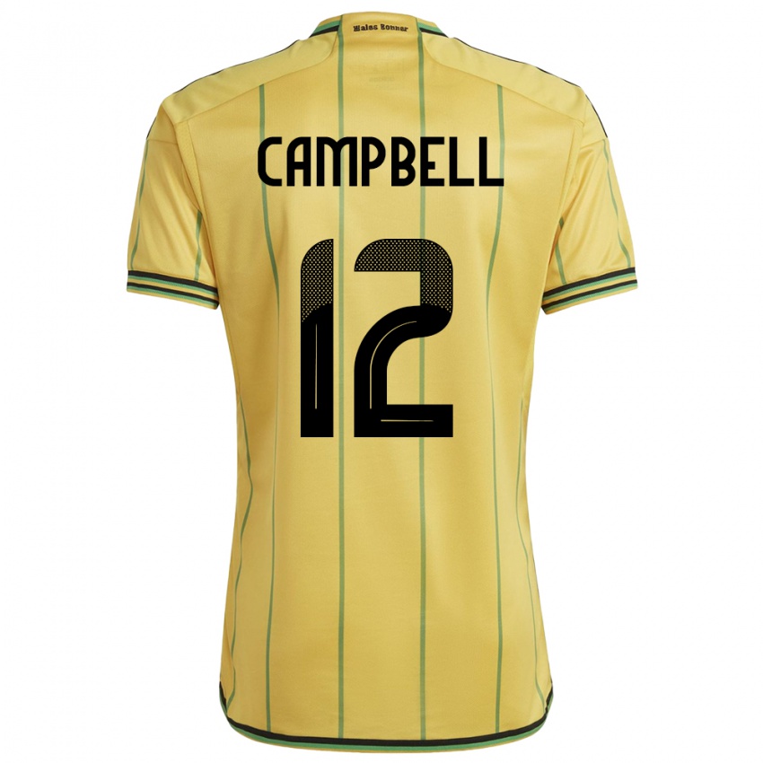 Damen Jamaika Sashana Campbell #12 Gelb Heimtrikot Trikot 24-26 T-Shirt Österreich