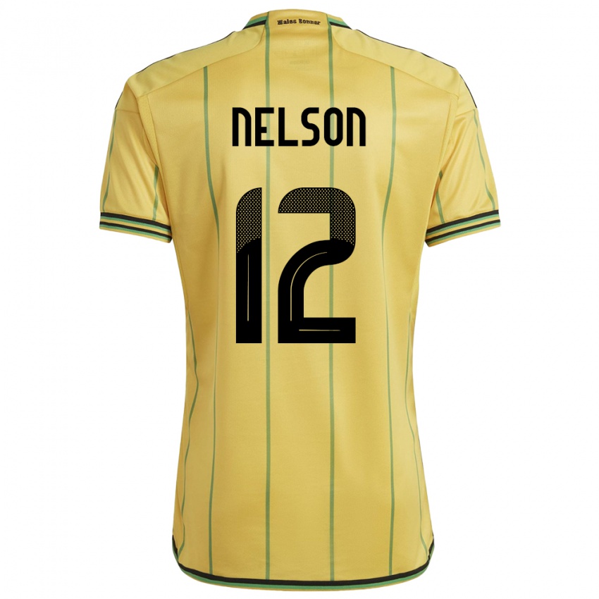 Damen Jamaika Tyiesha Nelson #12 Gelb Heimtrikot Trikot 24-26 T-Shirt Österreich